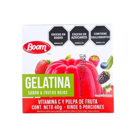 Gelatina de Frutos Rojos Boom 40 g
