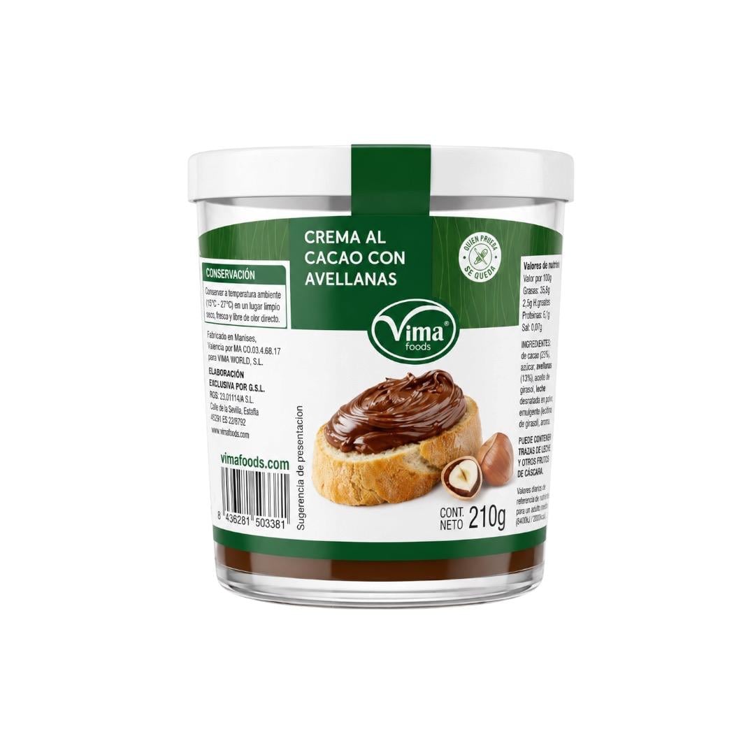 6991b22c-485b-4601-b8bd-ca14da0f7f77 Crema de Cacao con Avellanas Vima 210 g - Imagen 1