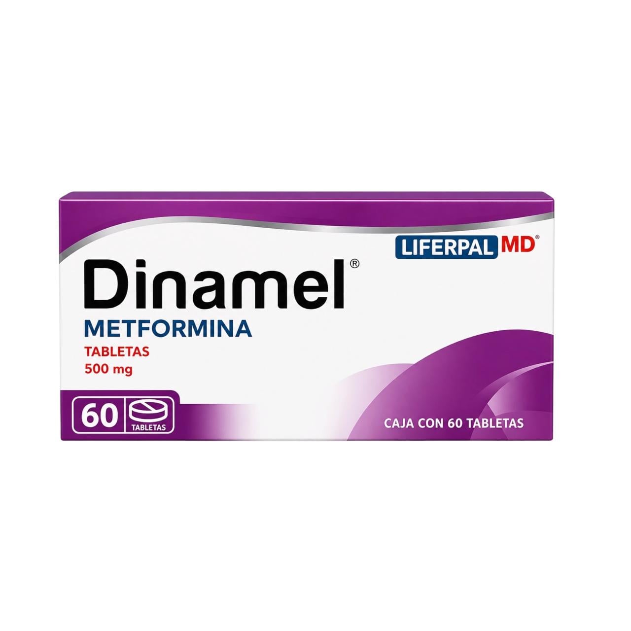 c259a6ec-fbe9-4ece-8255-6c292cbcced7 Metformina Dinamel 500 mg Caja con 60 tabletas - Imagen 1
